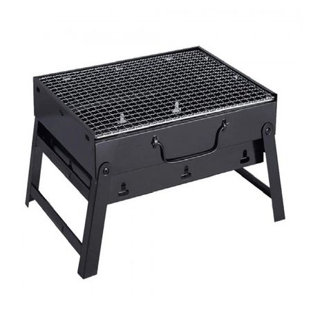 Barbacoa De Carbón Portátil Plegable Para Bbq Con Parrilla 43x29x20cm