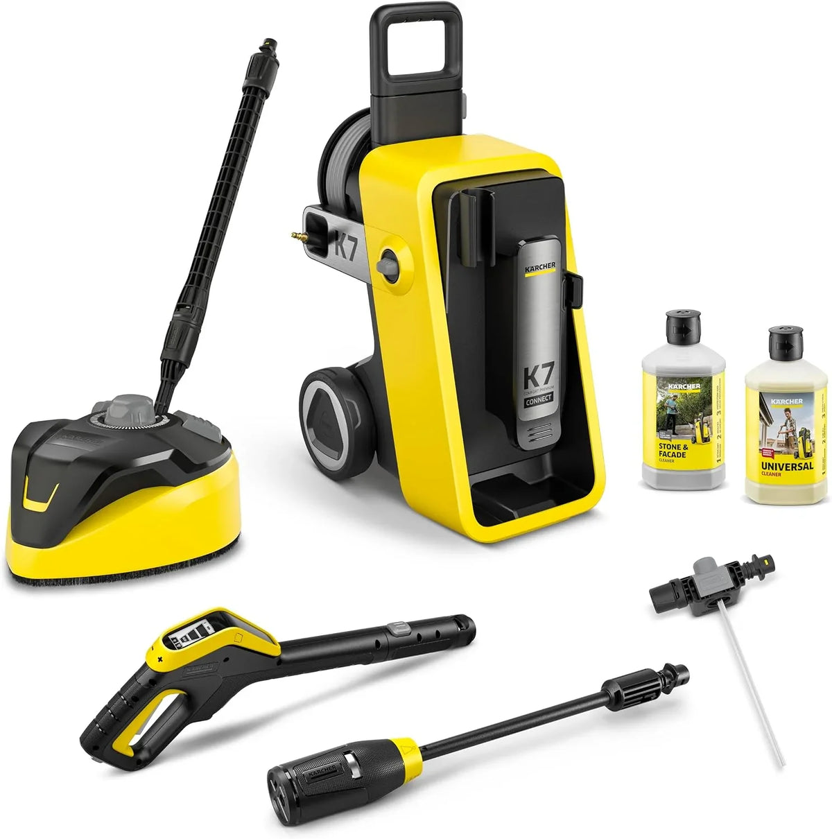 Kärcher hidrolimpiadora K 7 Comfort Premium Connect Home, presión: máx. 180 Bar, caudal: 600 l/h, área: 60 m²/h, Manguera de Alta presión, Tambor para Manguera, Control Mediante App, Home Kit