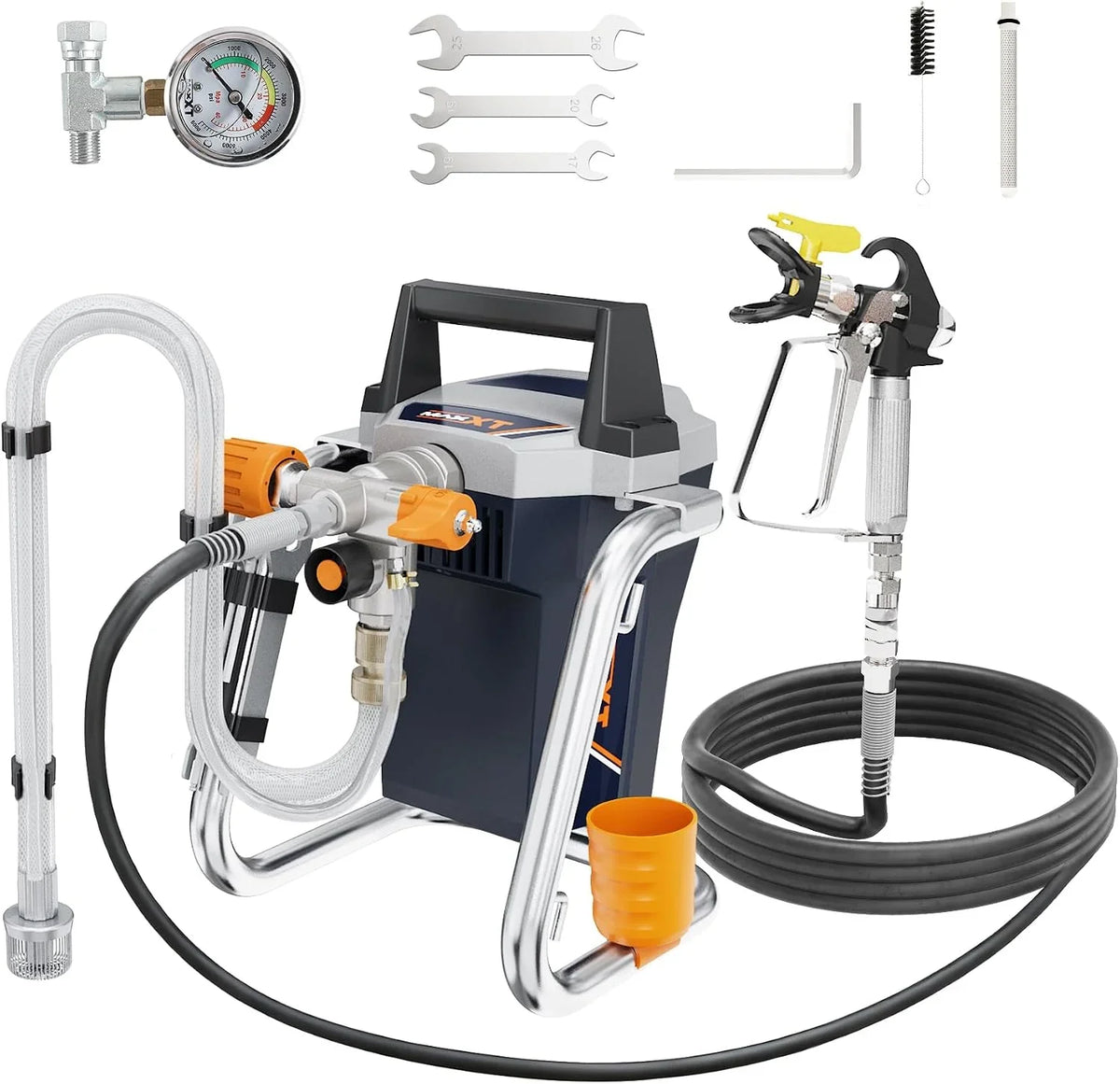MAXXT Pistola Eléctrica de Pintura Airless, 1300W, Pulverizador para Vallas, Muebles, Paredes y Puertas