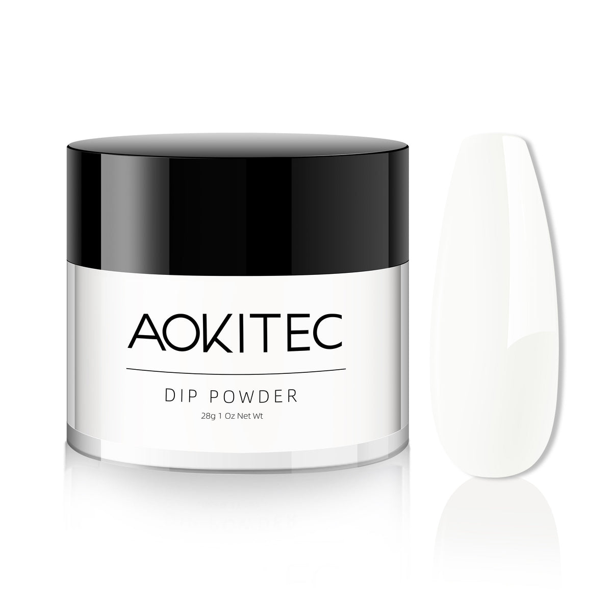 Aokitec Milky White Dip Powder for Salon & Home DIY Nail Art 10g