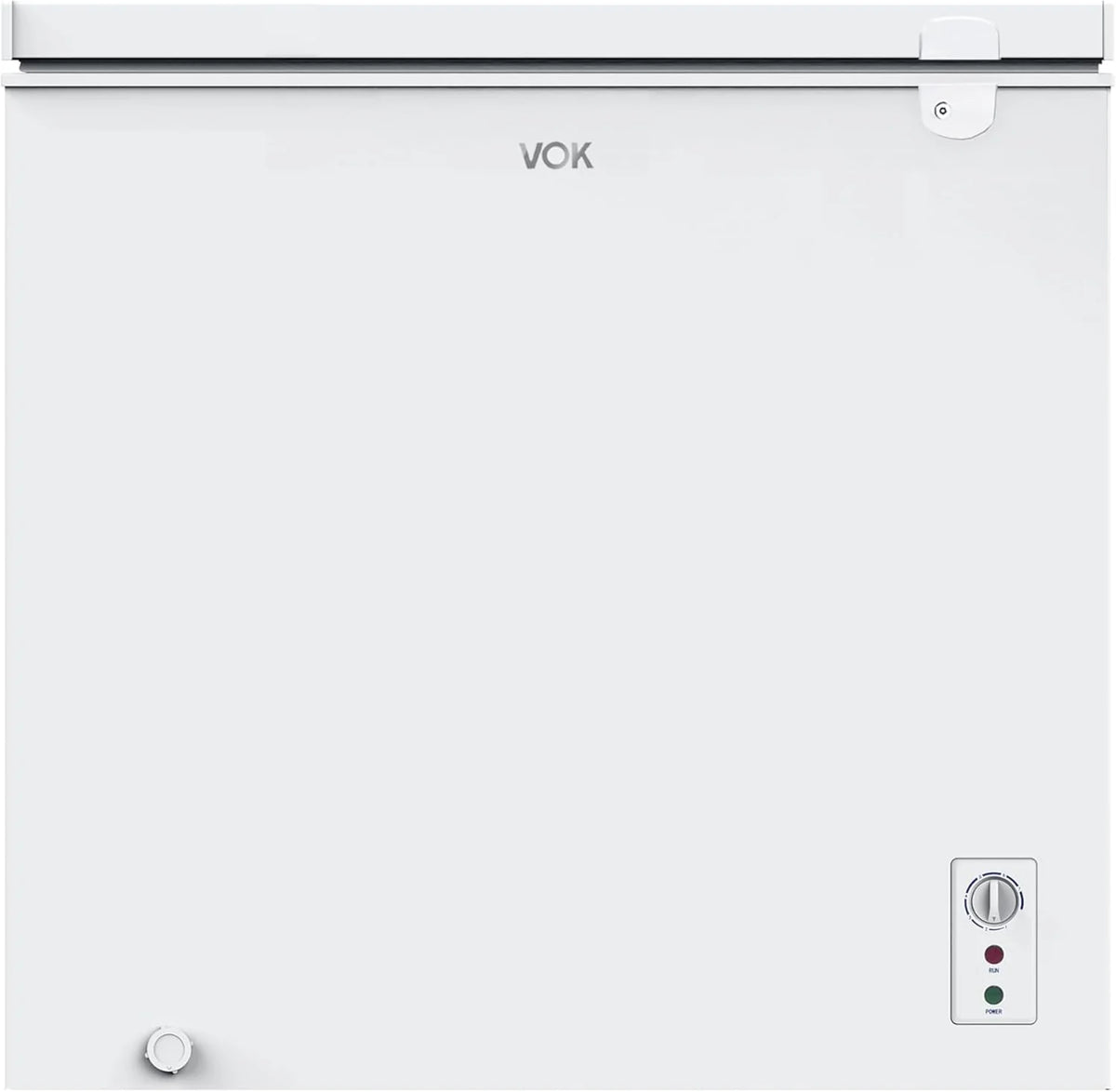 VOK Congelador Horizontal 194 L Ancho 81,8 cm - Función Dual, Congelación Rápida, Luz LED, Bloqueo de Seguridad, Autonomía de 23 h, Blanco