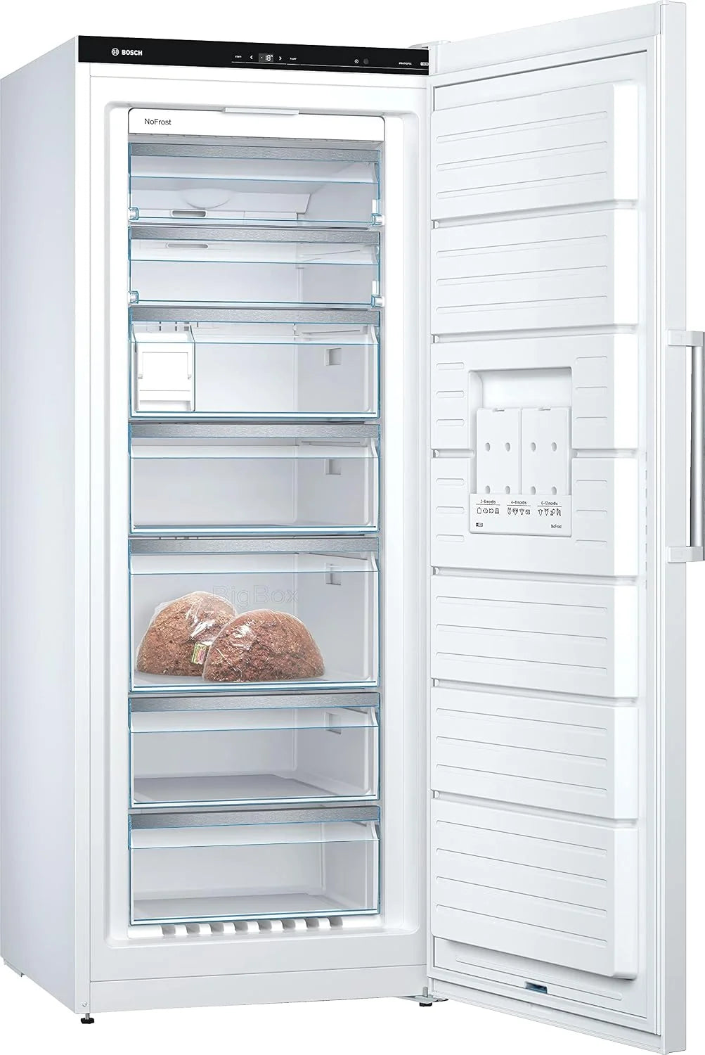 Bosch GSN54AWCV Serie 6 - Congelador XXL (176 x 70 cm, extra ancho, 327 L, NoFrost nunca más descongelar, iluminación LED uniforme, espacio para grandes congeladores)