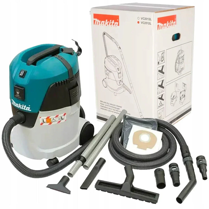 ODKURZACZ PRZEMYSŁOWY WARSZTATOWY SUCHO MOKRO1000W 25 L VC2512L Makita
