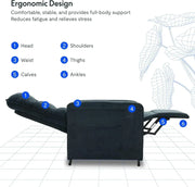 FLEXISPOT Sillón de Relax Eléctrico con Respaldo Ajustable, Reclinable de 105° a 155°, Sillon Reclinable, Sofá Relax Ergonómico Sillón para Dormitorio, Salón y Cine en casa (Gris Oscuro)