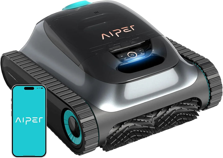 AIPER Scuba S1 2025 Robot Piscina Limpiafondos y Paredes,Aspirador Piscinas Fondos con Batería Mejorada 180 min,Filtración Ultrafina + App y OTA,para Piscinas hasta 150 m²