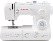 Singer Maquina De Coser Mecanica Talent 3323-30 Puntadas Utilitarias, Puntadas Ojal Totalmente Automático de un Paso, Zig-Zag Hasta 6mm, Enhebrado Automático, Maquina De Coser Profesional, Blanco