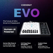 Chessnut EVO AI Chessboard - Motor Maia Integrado, BOT de ajedrez Personalizable, reconocimiento Completo de Piezas, soporta Plataformas Principales, diseño Inteligente Todo en uno