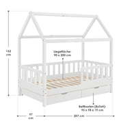 2026 Cama infantil Marli 90 x 200 cm con cajones de almacenamiento
