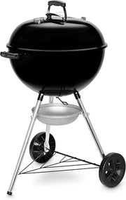 Weber Grill Węglowy Weber Original Kettle Premium, Pokryty Emalią Porcelanową, Powierzchnia Grillowania 57cm, System Czyszczenia One-Touch, Termometr w Pokrywie, Stojak Trójnożny, Kółka, Czarny