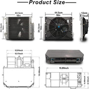 Kit de aire acondicionado eléctrico 12 V para debajo del salpicadero, sistema universal de CA 12V, apto para furgoneta, auto, RV, camión, autocaravana, barco, autobús