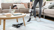 Bosch - Aspirador sin Cable Unlimited 7, Pack de batería de 3.0 Ah, Tubo Flexible, diseño Ligero, Accesorios, Luces LED, Blanco BBS711W