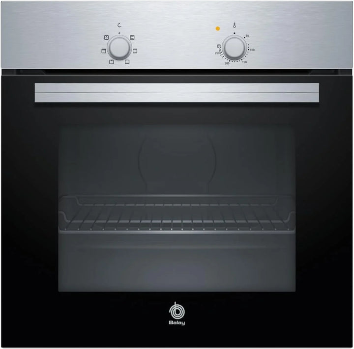 Balay - Horno, 60 cm, 5 funciones, control mecánico, negro, Acero inoxidable, 3HB1000X0