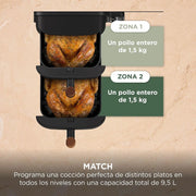 Ninja Double Stack XL, Freidora de Aire de Doble Cajón, 9,5L, Negro/Cobre