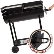 Barbacoa De Carbón Con Doble Parrilla Aktive