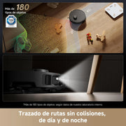 DREAME L40s Pro Ultra Aspiradora Robot, 19.000 Pa, Cepillo Doble HyperStream, Acceso a Altura de 4 cm, Cepillo Lateral Extensible y Elevable, Limpieza con Mopa de Agua Tibia a 75 °C, Autolimpieza 3.0