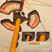 Outsunny Infrared Heater for Parasol 800/1600/2400W Black