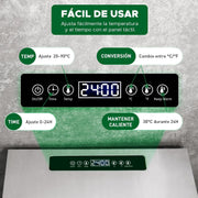 Kwasyo 10 Bandejas Deshidratador Alimentos Recetas gratis Temperatura Ajustable 30-90℃, Acero Inoxidable Completo, Temporizador de 24 horas, 10 Pisos Deshidratadora de Frutas, bpa free,1000W