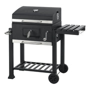 Barbacoa De Carbón Arnad Con 3 Estantes Acero 105x114x48cm - Negro [casa.pro]