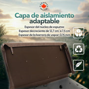 CANADIAN SPA CO. Cubierta Aislante para bañera de hidromasaje, Color marrón, 218 x 218 cm, Disponible en Varios tamaños y Colores