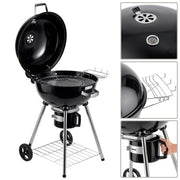 2026 Parrilla de Carbón Tipo Kettle Portátil de 22” para Barbacoa, Camping, Jardín y Cocina al Aire Libre