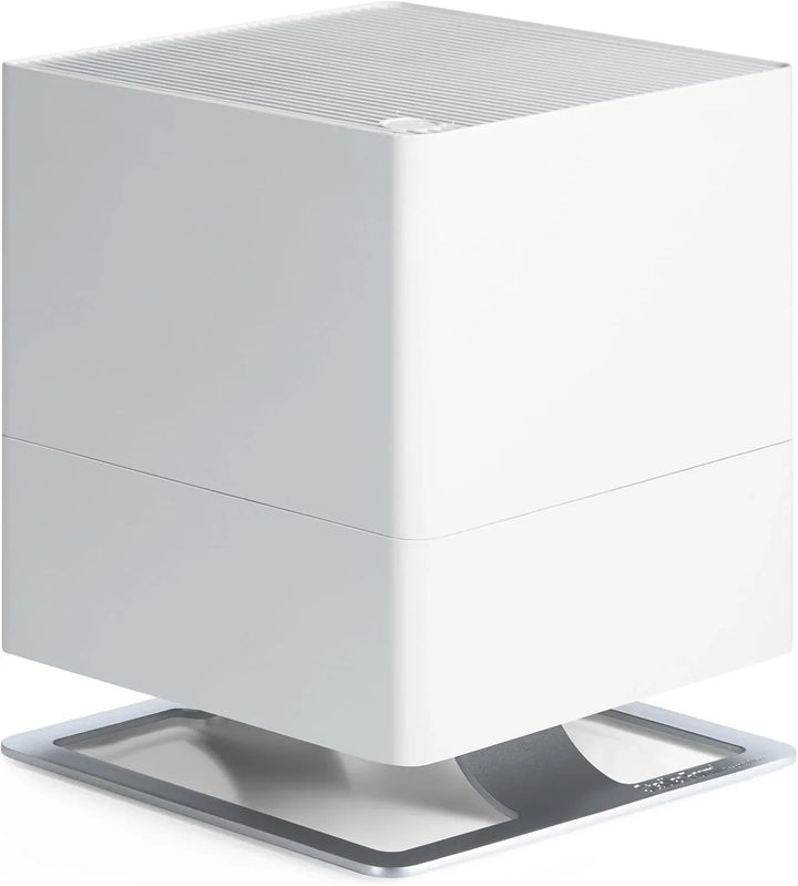 Stadler Form Humidificador Oskar, humidificador de ambiente de bajo consumo para habitaciones de hasta 50 m²/125 m³, evaporador con apagado automático, LED regulables, muy silencioso, blanco