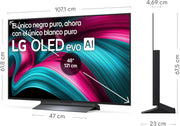 OLED48C54LA - TV 48", OLED EVO 4K, Smart TV AI C5, WebOS 25, Super Upscaling, Dolby Vision y Dolby Atmos, AMD FreeSync, Alexa/Google Assistant, Negro