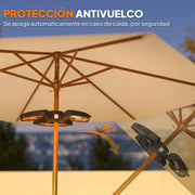 Outsunny Infrared Heater for Parasol 800/1600/2400W Black