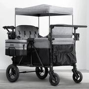 Carrito-Paseador Jeep Wrangler Deluxe para 4 Niños – Capota Desmontable, Bolsa Térmica, Asientos Modulares, Almacenamiento XXL, Ruedas Antipinchazos, Manillares Ajustables