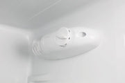VOK Frigorífico Combi 154L EVR-154DEW, 142 cm Altura x 48,3 cm Ancho, Clase E, Bajo Nivel Sonoro 39 dB, Puerta Reversible, Estanterías Cristal Reforzado, Blanco