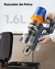 Aspiradora sin Cable 600W/50KPA/65Min(ECO), Escoba Aspiradora sin Cable Vertical X13 con Adaptador curvo de 90°, AUTO Modo, Carga de Pared, Aromaterapia, Manguera de 1M, para Cabello/Alfombras/Pisos
