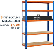 Yaheetech 2pcs de Estantería Metálica de Almacenaje Industrial 180x120x45cm