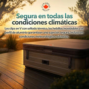 CANADIAN SPA CO. Cubierta Aislante para bañera de hidromasaje, Color marrón, 218 x 218 cm, Disponible en Varios tamaños y Colores