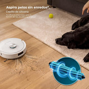 Cecotec Robot Aspirador con IA y Base Autovaciado de 3L Conga Y90 Pearl