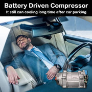 Kit de aire acondicionado eléctrico 12 V para debajo del salpicadero, sistema universal de CA 12V, apto para furgoneta, auto, RV, camión, autocaravana, barco, autobús