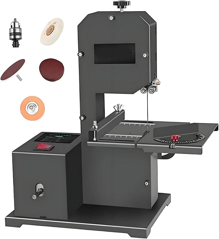 Sierra De Cinta, Sierra De Cinta para Madera, Sierra para Madera, Sierra De Mesa, Incluye 2 Hojas De Sierra | 230 Voltios | 800 W | Altura Libre Máxima: 70 Mm | Anchura Libre Máxima: 90 Mm