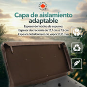 CANADIAN SPA CO. Cubierta Aislante para bañera de hidromasaje, Color marrón, 218 x 218 cm, Disponible en Varios tamaños y Colores