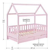 2026 Cama infantil Marli 90 x 200 cm con cajones de almacenamiento