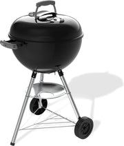Weber Grill Węglowy Weber Original Kettle Premium, Pokryty Emalią Porcelanową, Powierzchnia Grillowania 57cm, System Czyszczenia One-Touch, Termometr w Pokrywie, Stojak Trójnożny, Kółka, Czarny