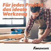 FANZWORK Lijadora Rotorbital 150 mm, 350W, Motor sin escobillas