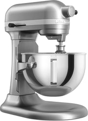 KitchenAid Batidora Amasadora Bowl-Lift 5.2L Heavy Duty, Cuerpo y Engranajes Metálicos, 11 Velocidades, Flex Edge, 67 Puntos de Contacto, Contour Silver