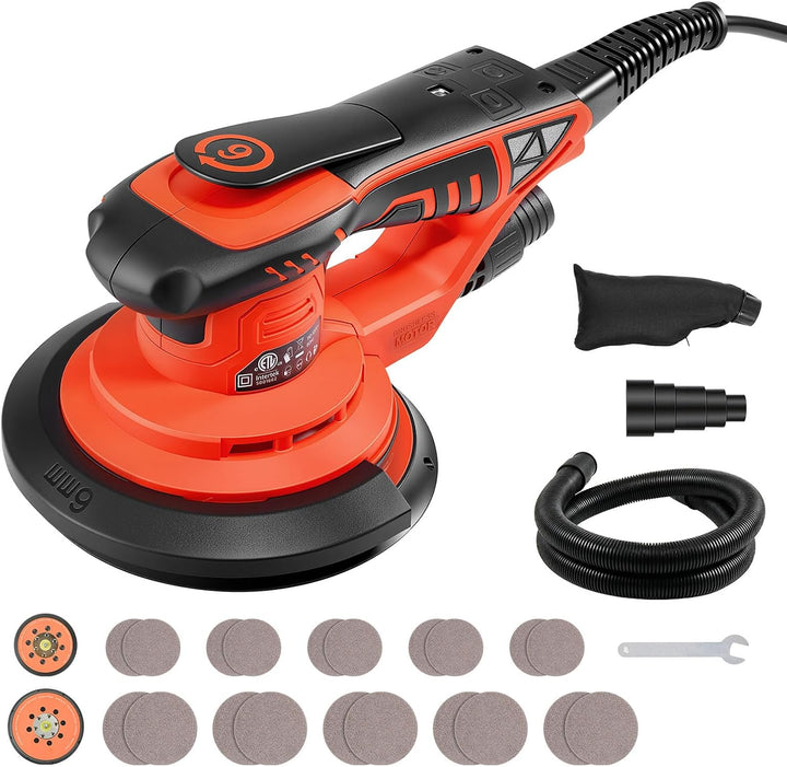 VEVOR Lijadora Orbital 400 W 7 Velocidades 4000-10000 RPM de 127 y 152,4 mm
