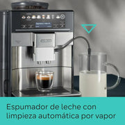 Siemens - Superautomatic coffee maker, EQ6 plus s500, aromaDouble Shot, autoMilk Clean, ceramDrive, Display CoffeeSelect, Black/Inox, TE655203RW