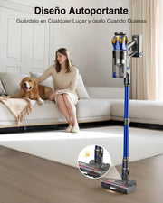 Aspiradora sin Cable 55Kpa/650W/65Min para Suelos/Alfombras/Pelo de Animale