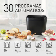 Panasonic SD-R2530 Panificadora Automática con Dispensador, 850 W, Sensor de Temperatura, Temporizador Digital 13H, 30 Programas, Negro