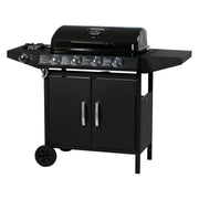 Barbacoa A Gas "festa 5" - 5 Quemadores (1 Lateral) - 12.9 Kw - Negro