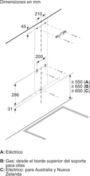 Balay - Campana Extractora Decorativa de Pared, 90 cm de ancho, Iluminación LED, Filtros aptos para Lavavajillas, Acero Inoxidable, 3BC097EX