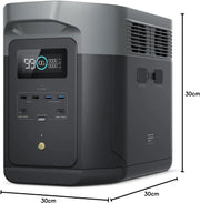EcoFlow DELTA 2 Max Portable Power Station, 2048Wh, 3000 AC Cycles LFP Battery 80% Charge in 53mins, Power Up to 3100W Quiet Solar Generator for Home/Caravan/Camping