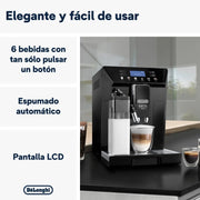 De'Longhi Eletta Evo - Cafetera Superautomática 6 Bebidas Negro