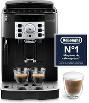 De'Longhi Magnifica S – Perfetto Superautomatic Coffee Maker, Manual Milk Frother, Espresso and Cappuccino, Control Panel with Buttons, Black (ECAM11.112.B)