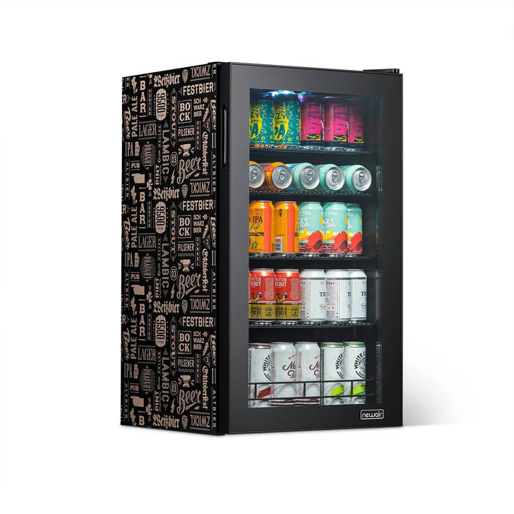 2025 Newair® Refrigerador de Bebidas Independiente "Cervezas del Mundo" – 126 Latas – 18,5"